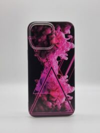 Coque iPhone 14 Pro Fantaisie triangle rose