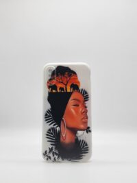 Coque iPhone X Femme Ethnique Noir et blanc